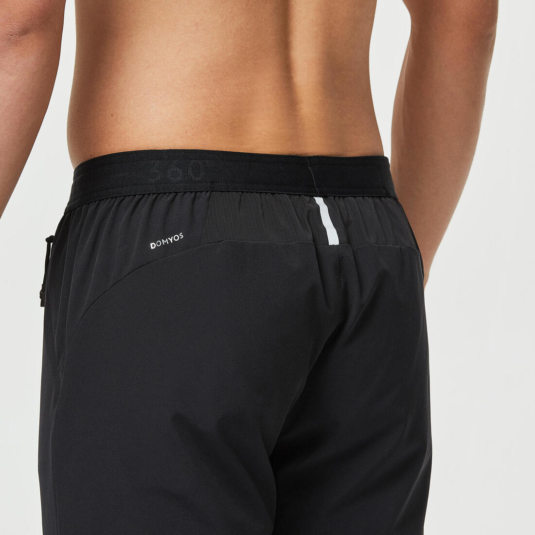 Pantalon de fitness performance respirant slim homme - noir uni