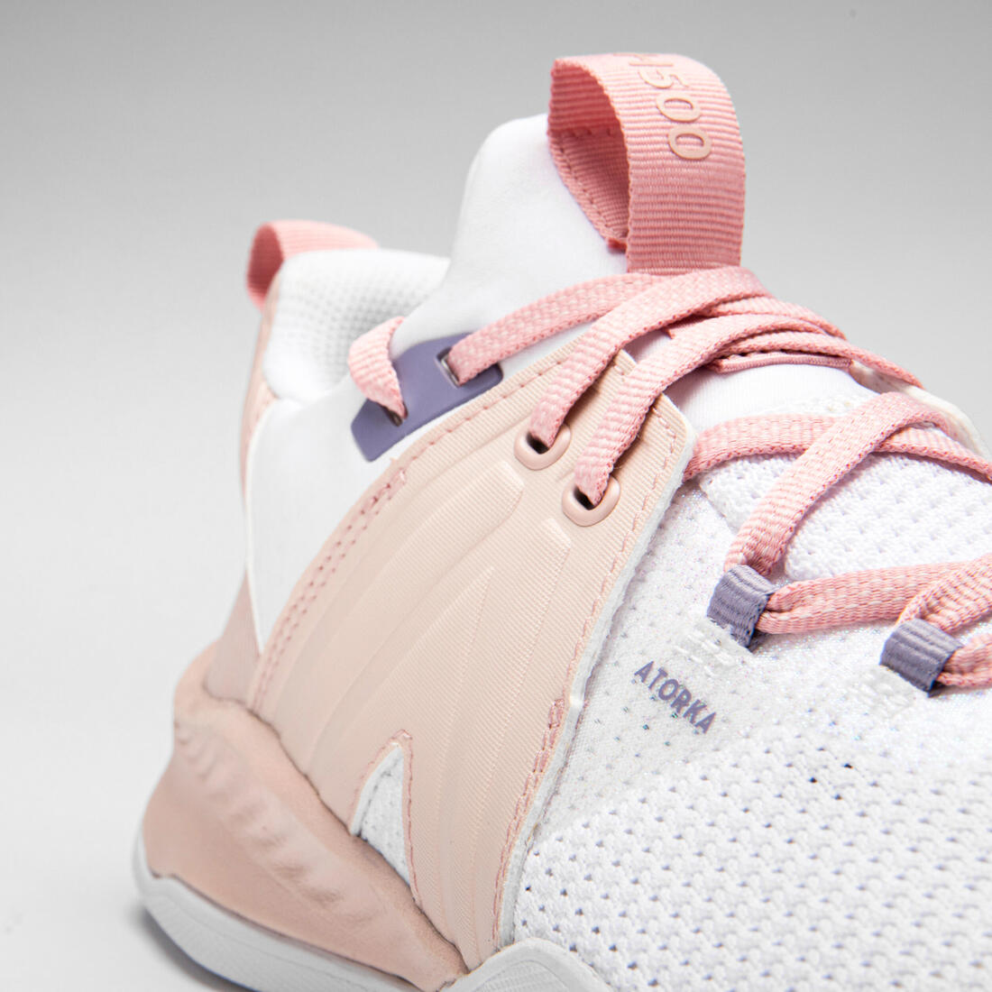 Chaussures de handball Homme/Femme - H500 FASTER rose blanc