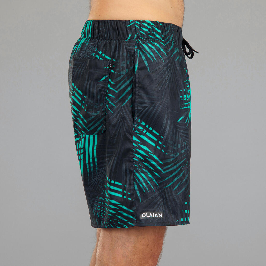 Boardshort surf 100 15" POPSTRIPE BLUE