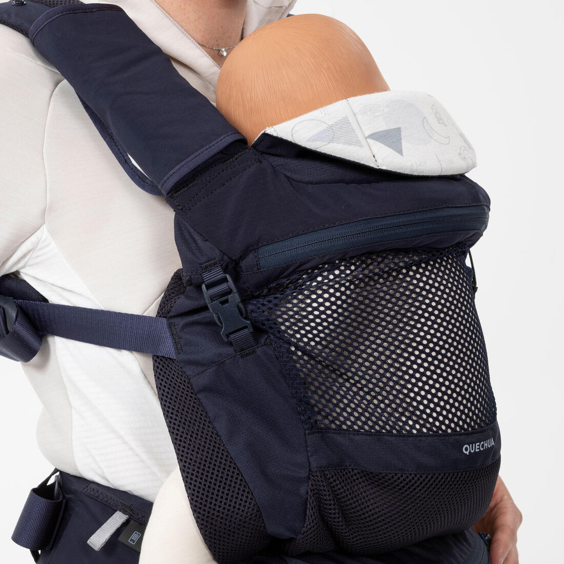 Porte-bébé physiologique de 9 mois à 15kg - MH500 bleu marine