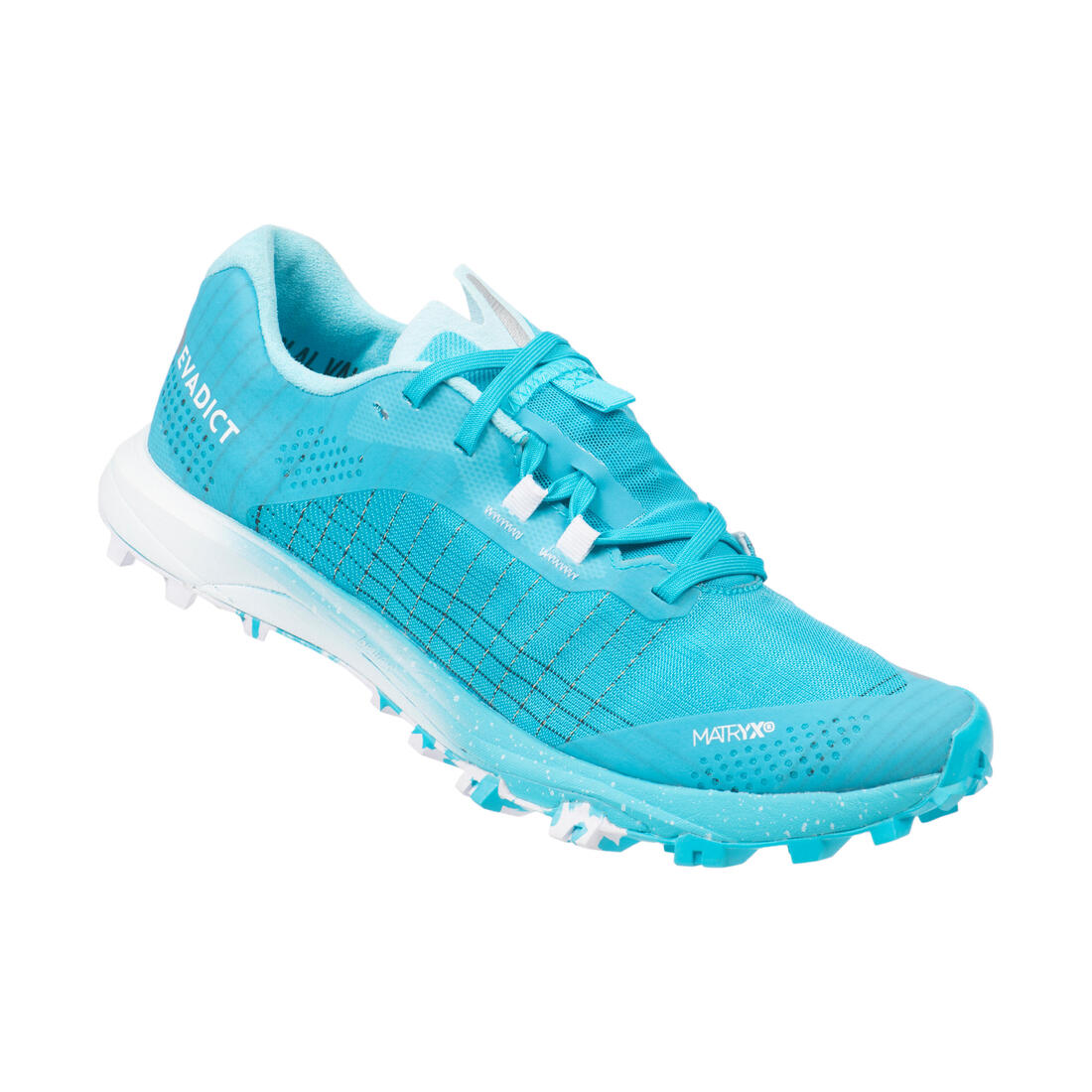 Chaussures trail running compétition femme - kiprun race light vert clair