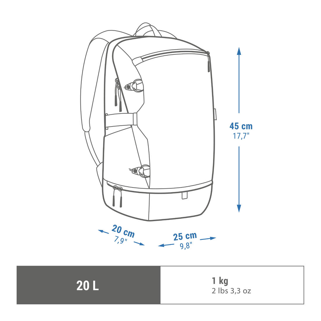 Sac à dos isotherme 20l - nh arpenaz 500 isotherme