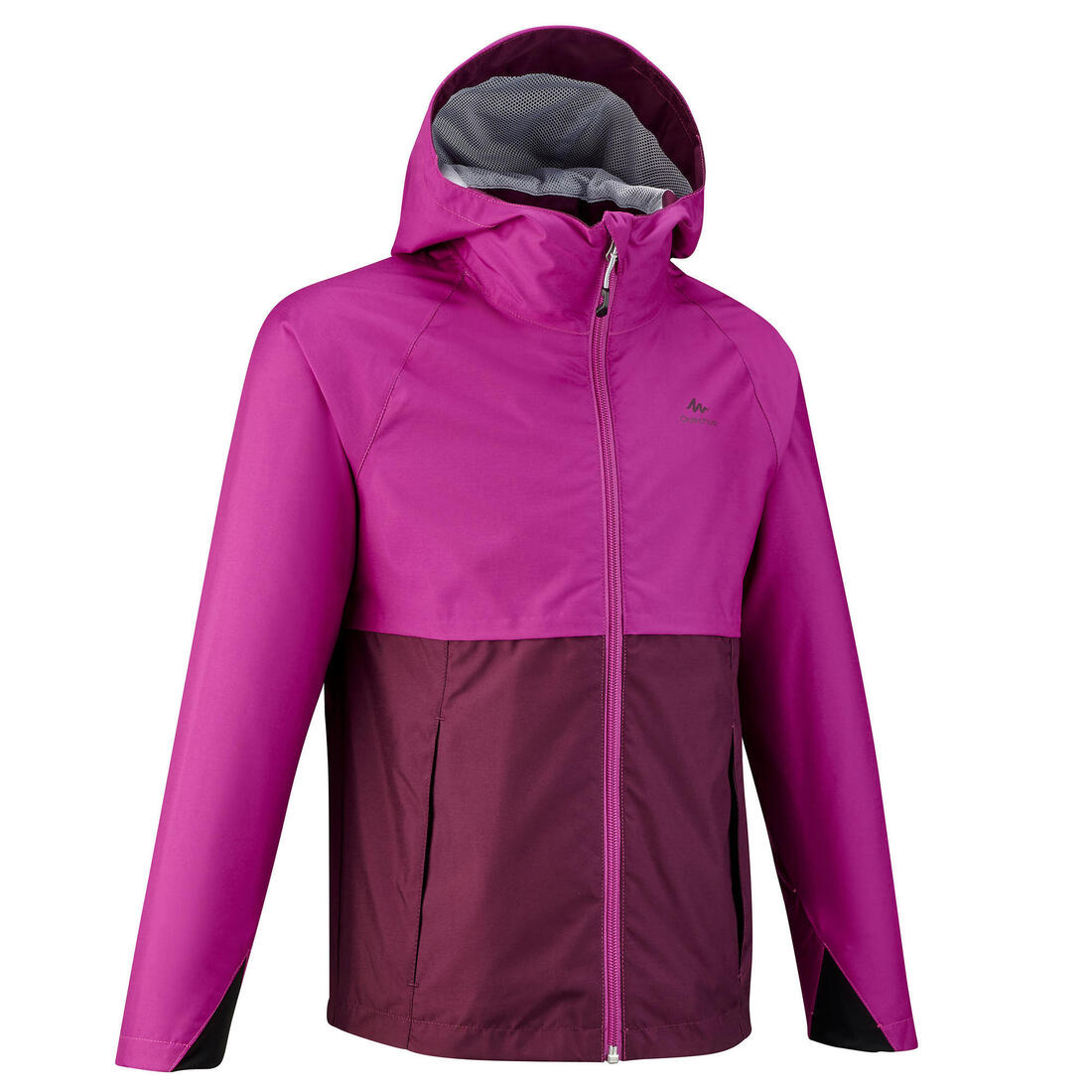 Veste imperméable de randonnée - MH500 violette - enfant 7-15 ans