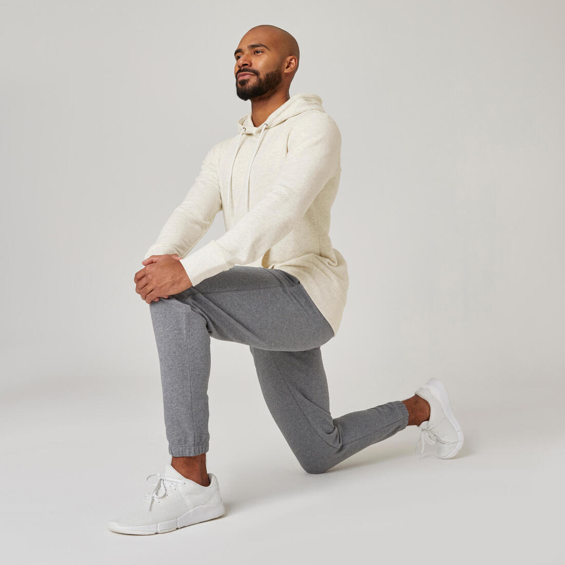 Sweat à capuche Fitness homme - 500 Essentials sépia