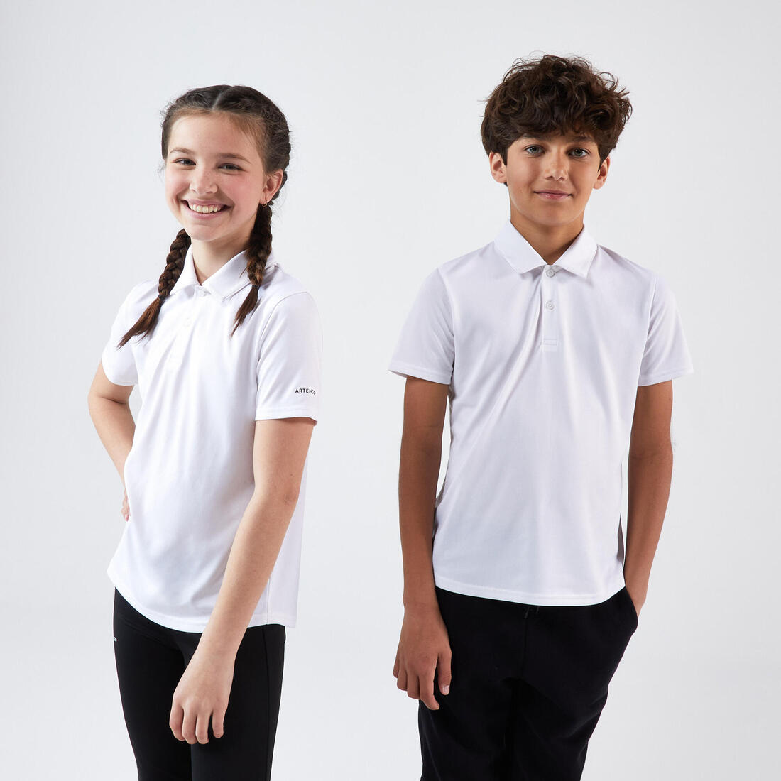 Polo de tennis enfant - TPO100 blanc