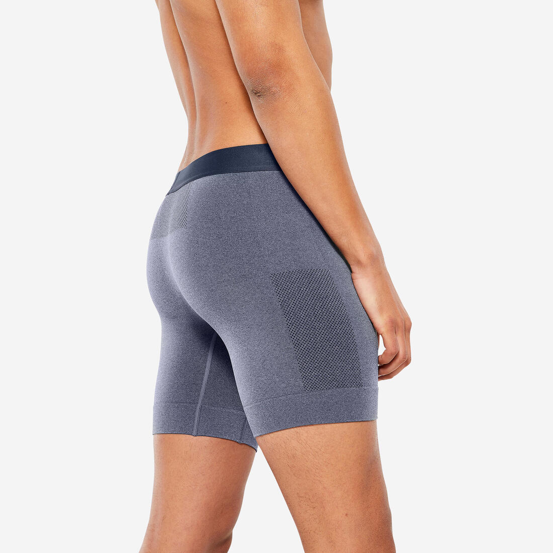 Boxer long homme sans coutures - Gris Bleu