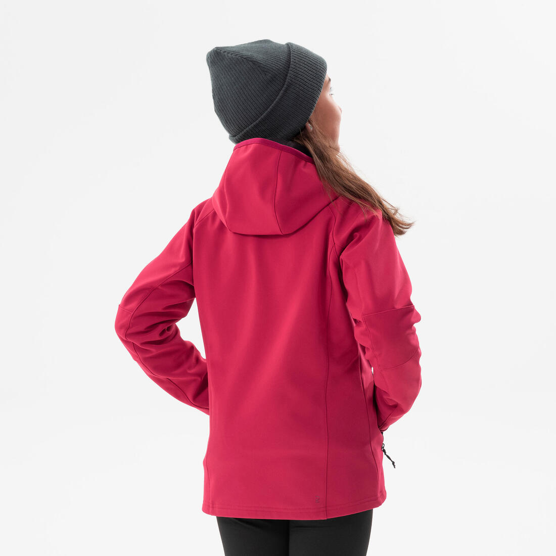 VESTE SOFTSHELL RANDONNEE - MH500 noir et - ENFANT 7-15 ANS