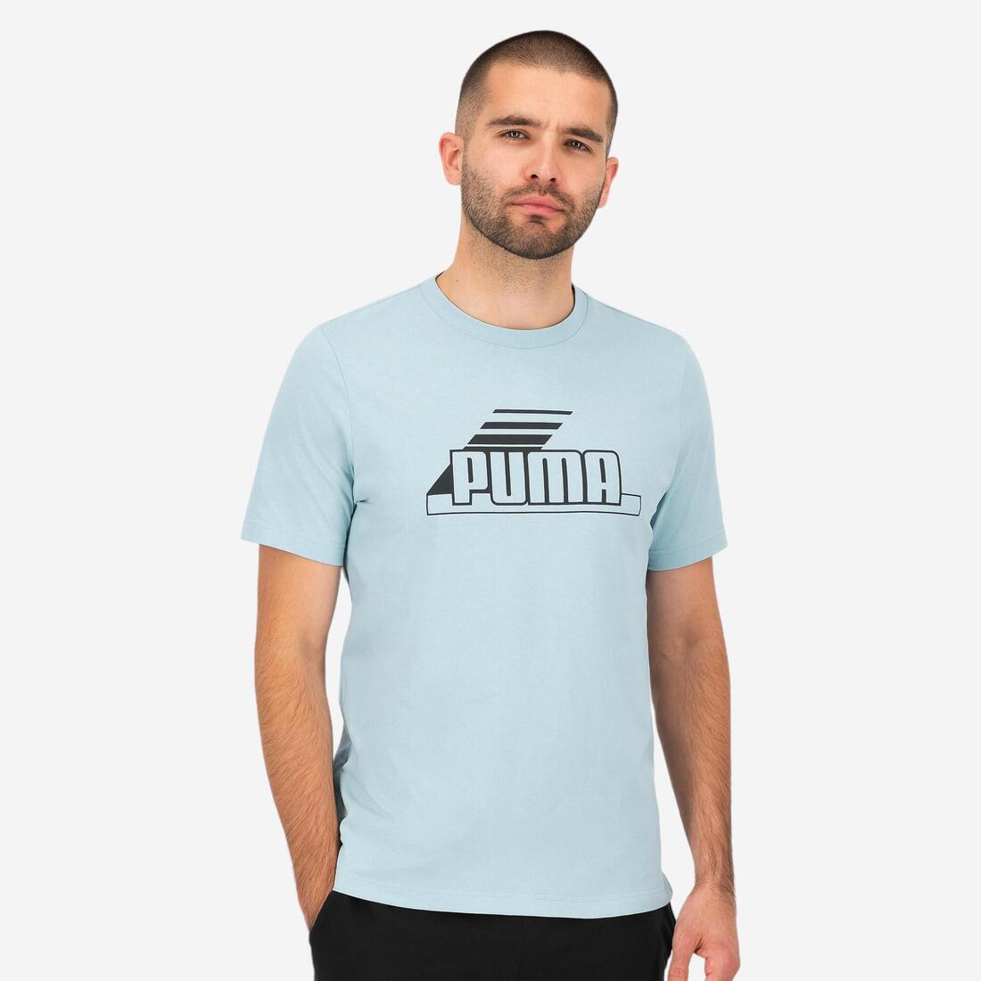 T-shirt PUMA fitness manches courtes coton homme bleu