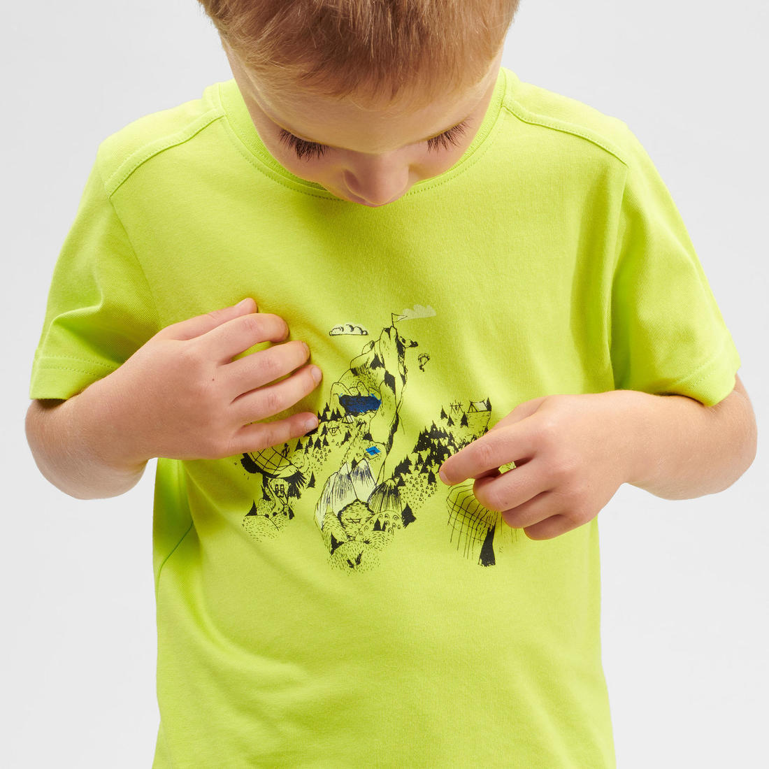 T-shirt de randonnée - MH100 phosphorescent - enfant 2-6 ANS