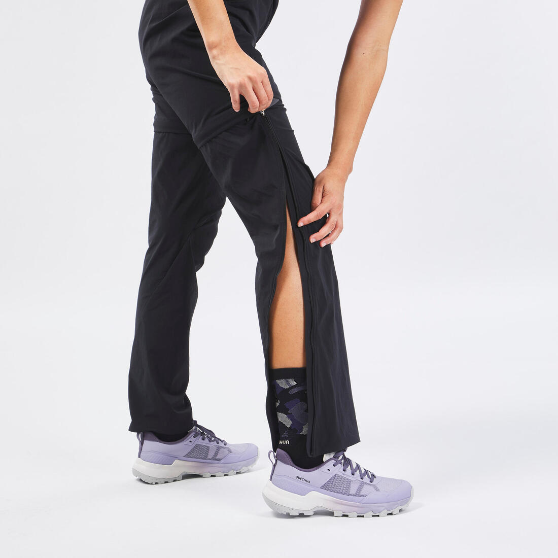 Pantalon modulable de randonnée montagne - MH550- Femme