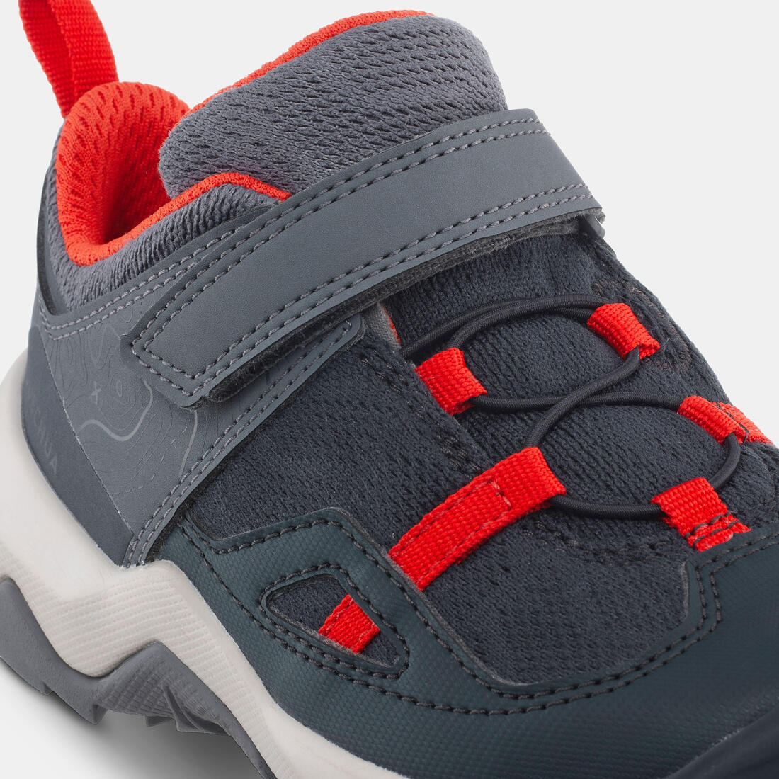 Chaussures de randonnée enfant à scratch Crossrock grise du 24 AU 34