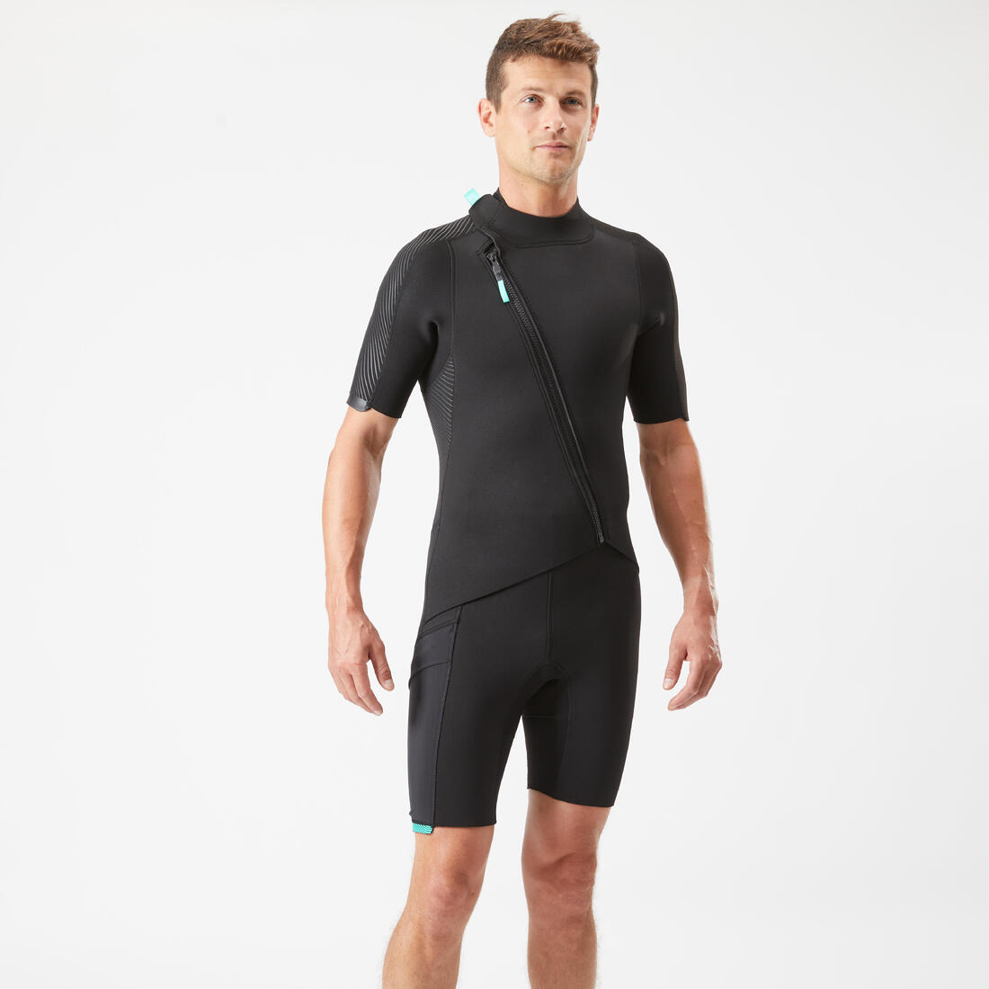 Shorty Neoprene 2mm Easy avec fermeture diagonale frontal Homme frontzip