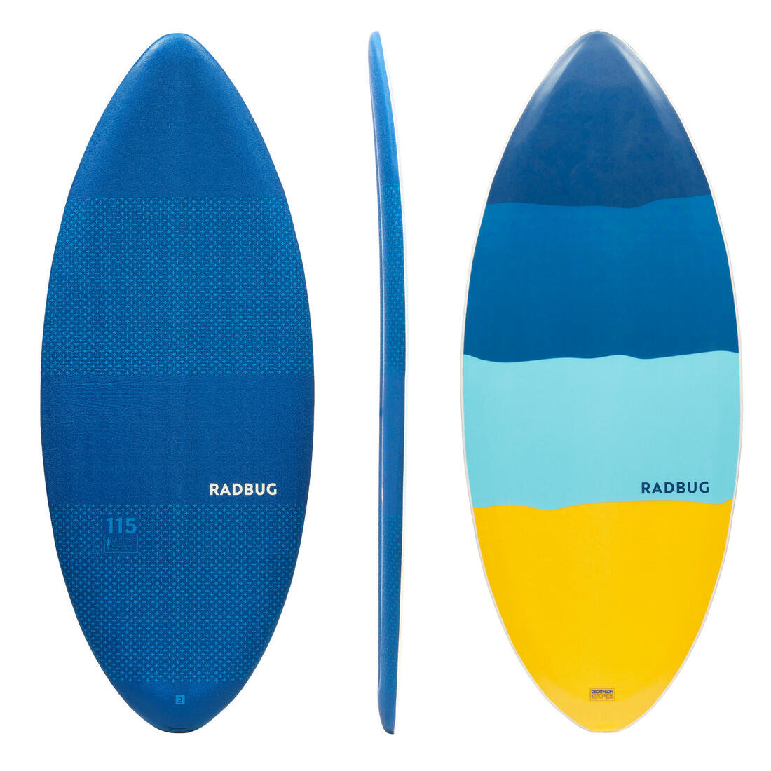 Skimboard mousse junior bleu turquoise multicolore