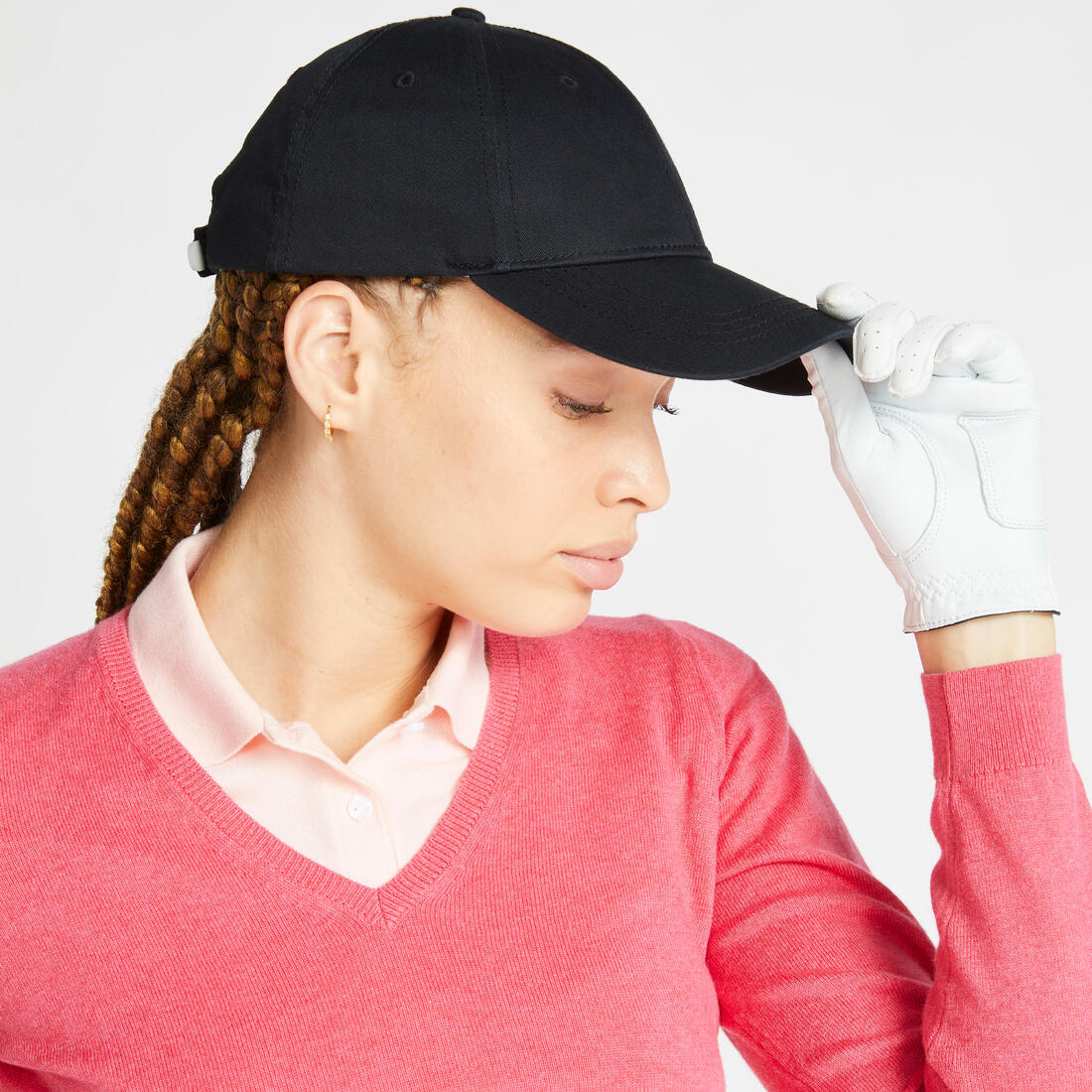 Pull de golf col V femme MW500