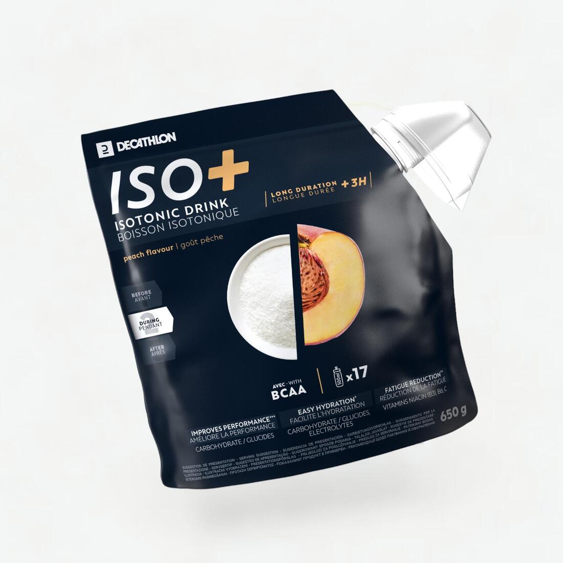 BOISSON ISOTONIQUE POUDRE ISO+ FRAISE - CERISE 650G