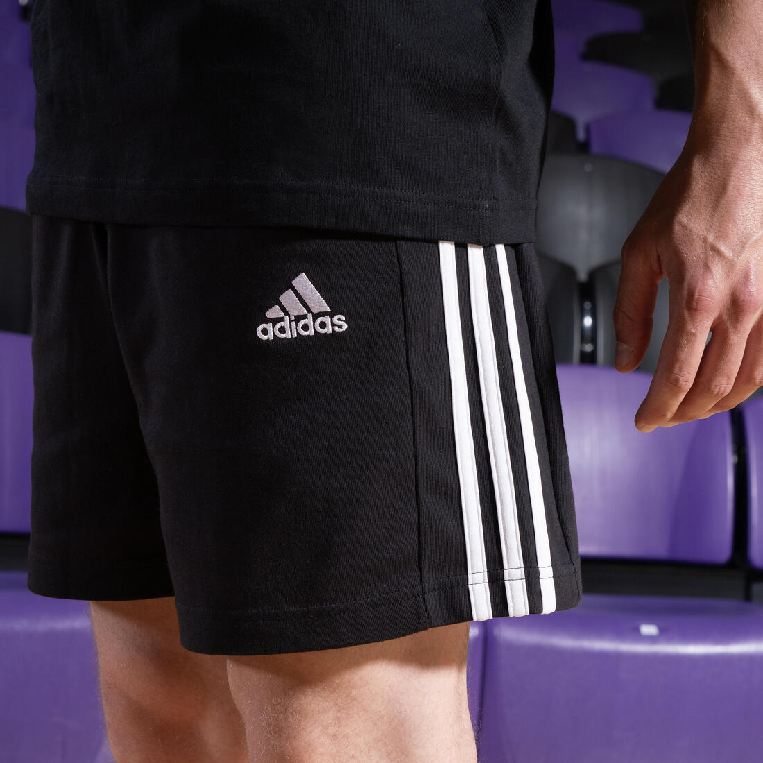 SHORT DE FITNESS ADIDAS HOMME NOIR