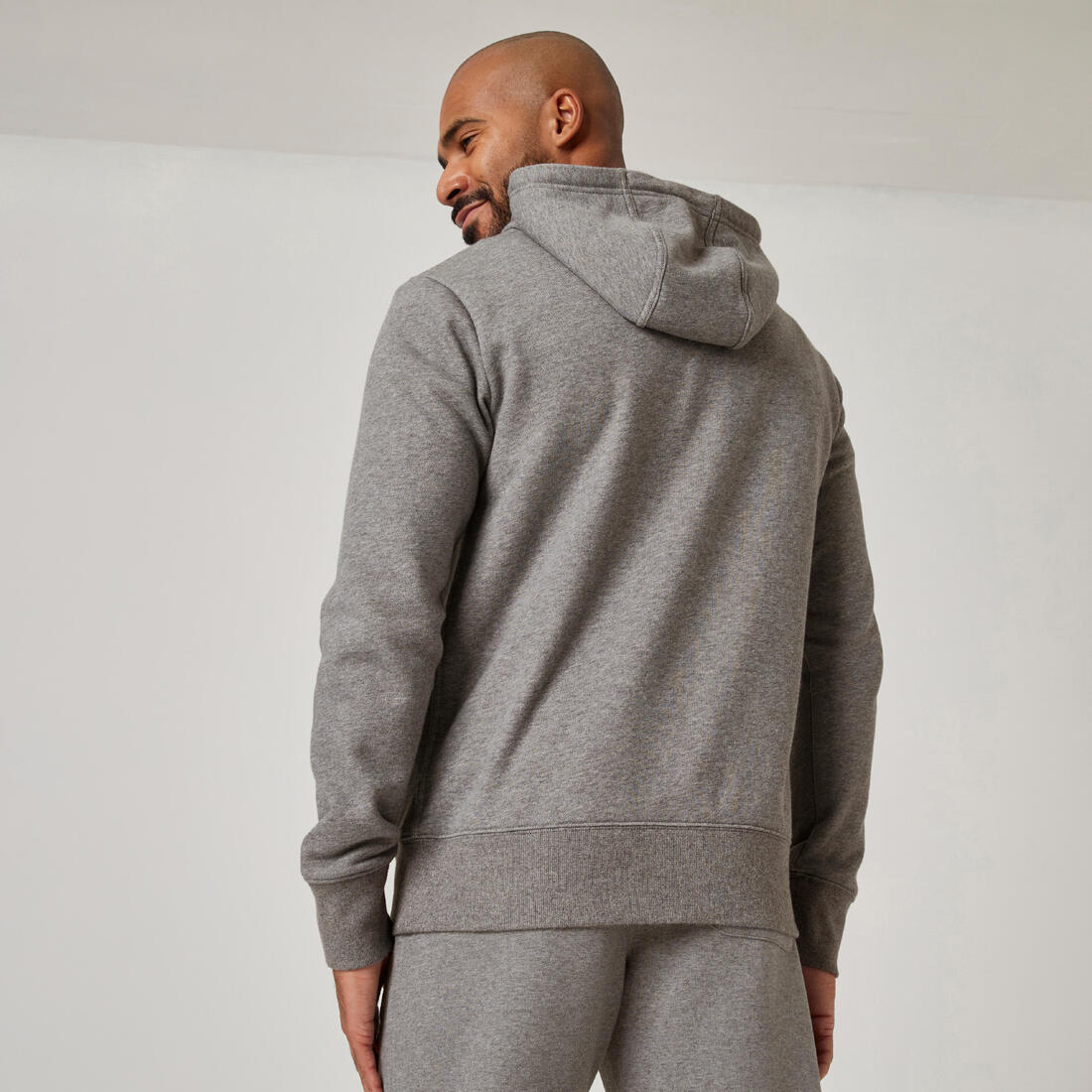 Sweat à capuche Fitness homme - 500 Essentials sépia