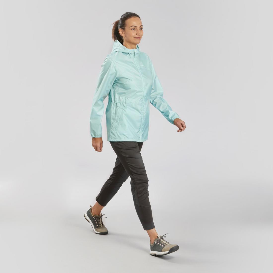 Veste coupe vent et déperlante de randonnée - Raincut Full Zip - Femme