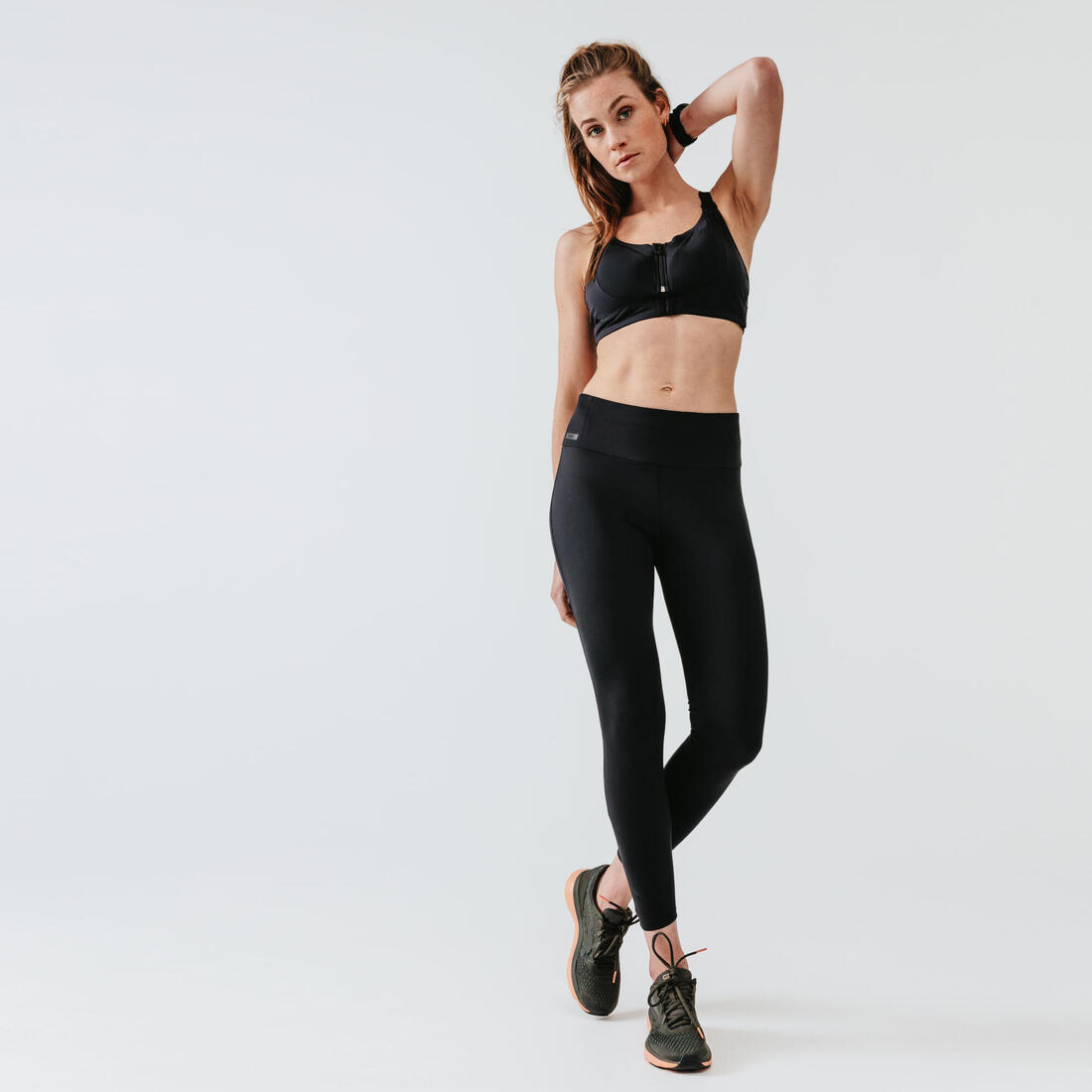 Legging running gainant femme (du XS au 5XL - Grande taille) -  noir