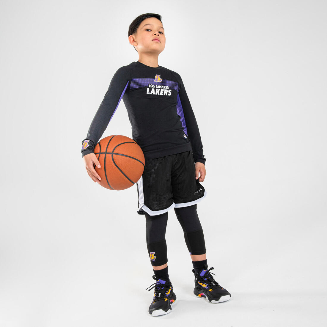 Sous-maillot basketball NBA Los Angeles Lakers Enfant - UT500 Noir