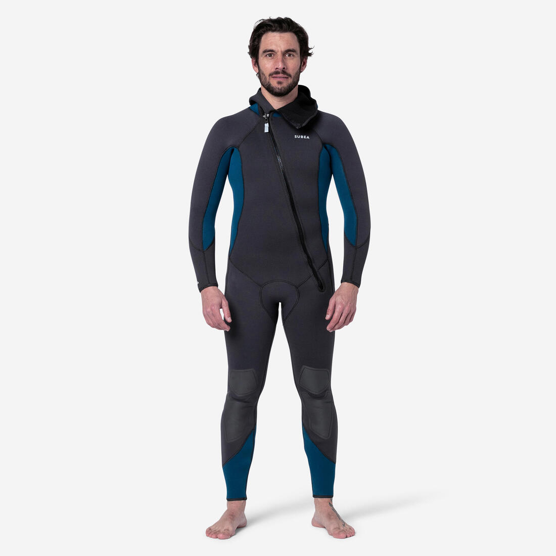 Combinaison plongée Homme néoprène 5mm - SCD 500 noir et bleu