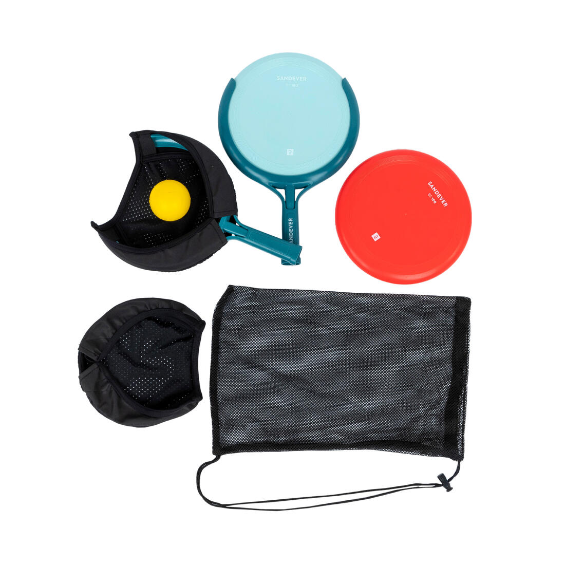 Kit 3 jeux en 1 : Disques volants/sport de raquettes /attrape balle.