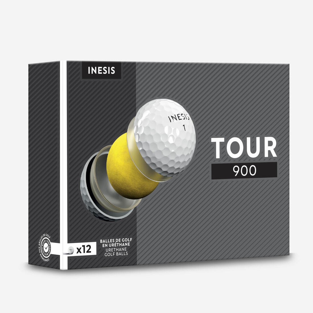 Balles golf x12 - INESIS Tour 900