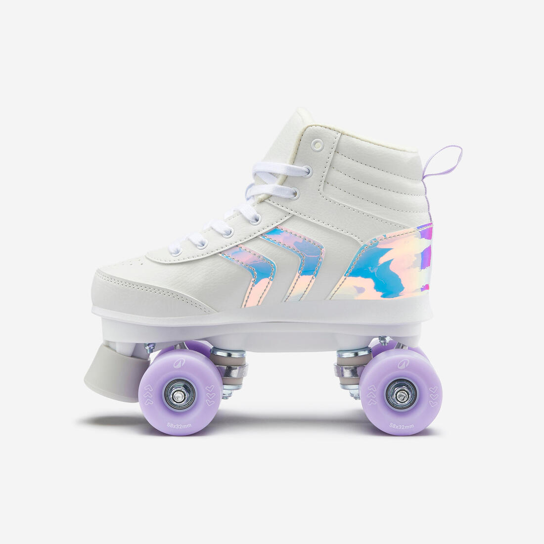 Patin à roulettes enfant QUAD 100 JR blanc holographic