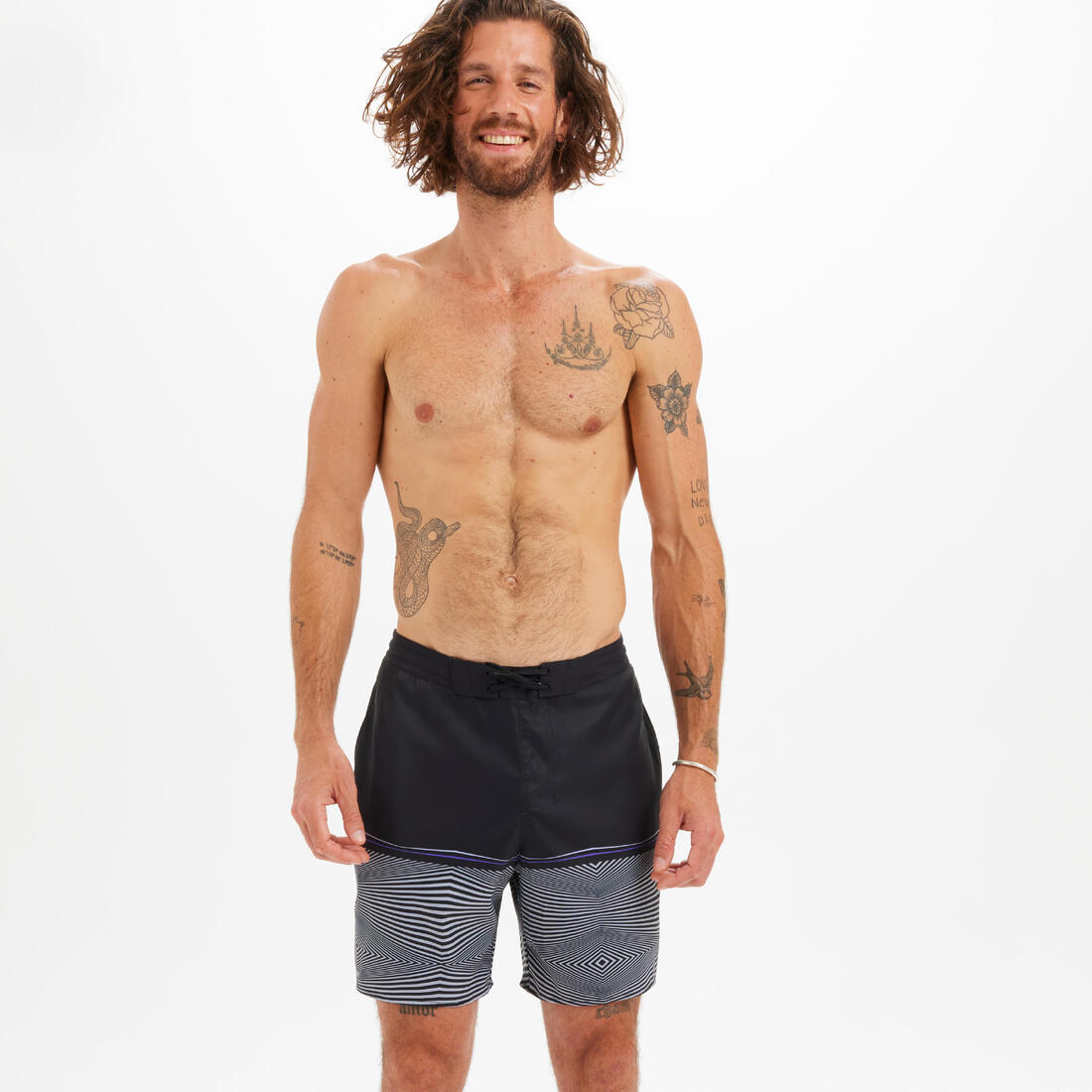 Boardshort surf 100 long surfergirl blue