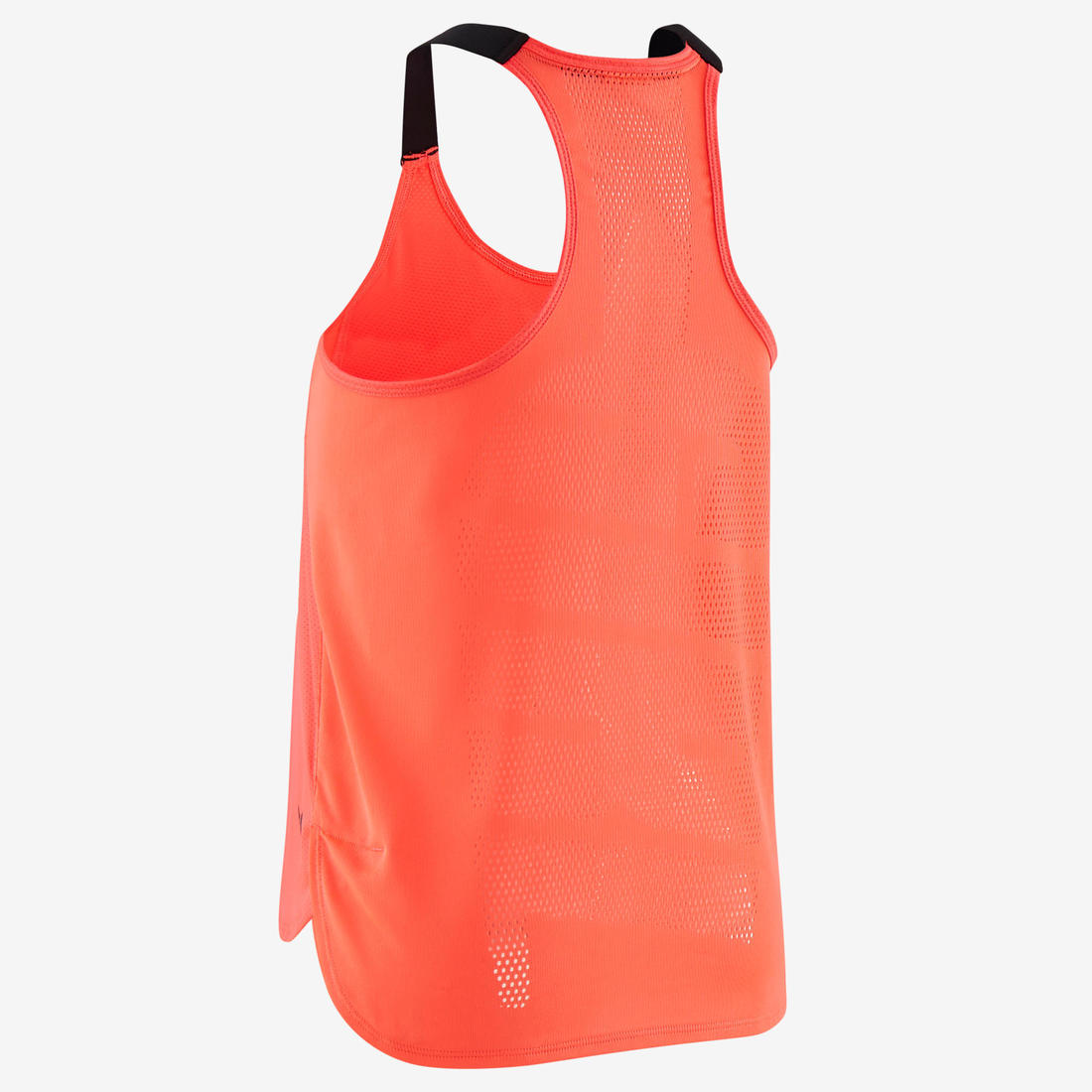 Débardeur respirant S580 fille GYM ENFANT rose fluo, bretelles noires