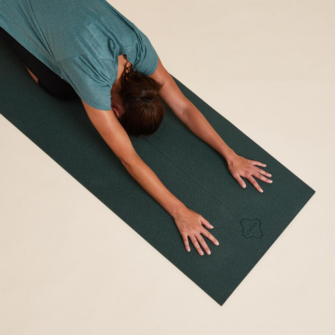 TAPIS YOGA CONFORT 8 MM BLEU JUNGLE