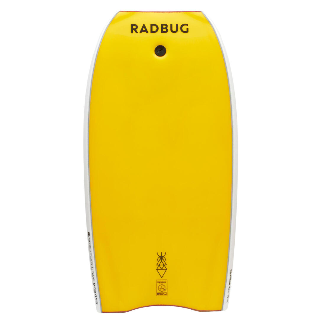 Bodyboard 500 bleu / orange avec leash