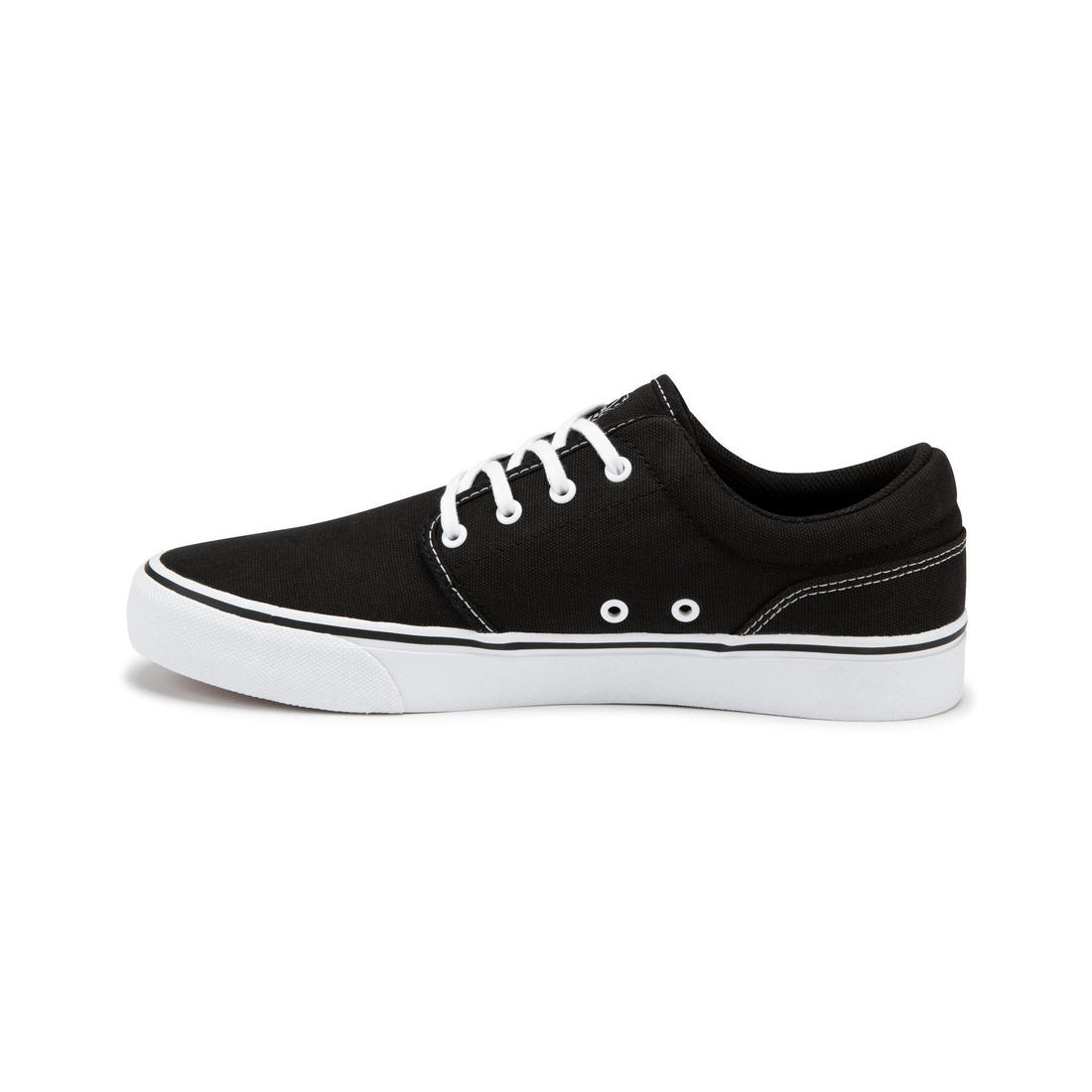 Chaussures basses skateboard-longboard adulte vulca 100 noir blanc