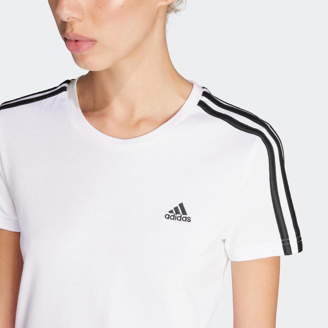 T-SHIRT DE FITNESS SOFT TRAINING ADIDAS FEMME BLANC