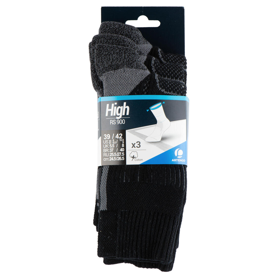 CHAUSSETTES DE SPORT HAUTES  RS 900 LOT DE 3