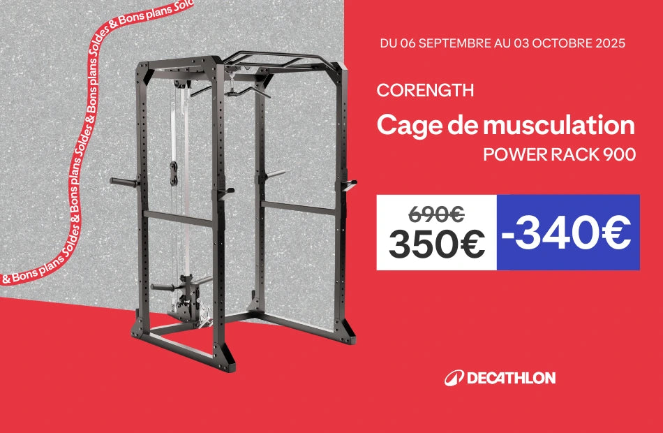 Cage de musculation à 350€ au lieu de 690€ - Du 06 septembre au 03 octobre