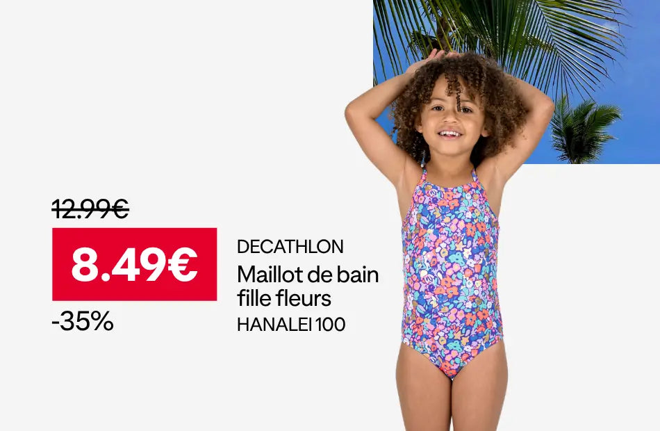 Maillot de bain fille à fleurs