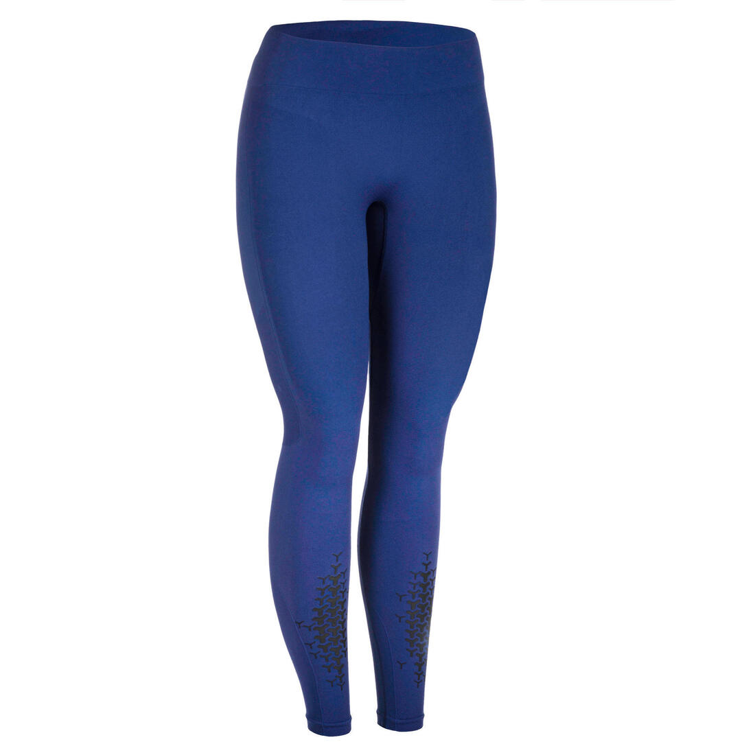 LEGGINGS CROSSTRAINING FEMME  NOIR/BLEU FONCE