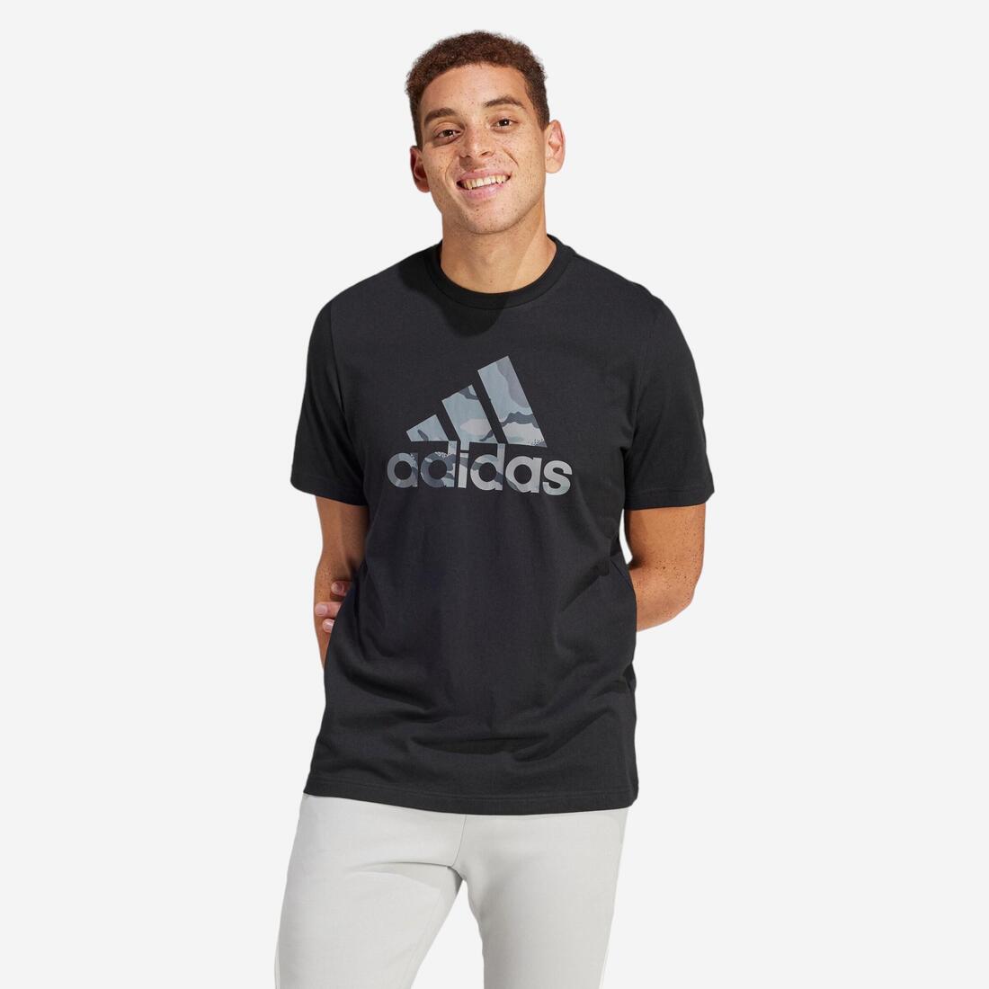 T-SHIRT CAMO DE FITNESS SOFT TRAINING ADIDAS HOMME NOIR