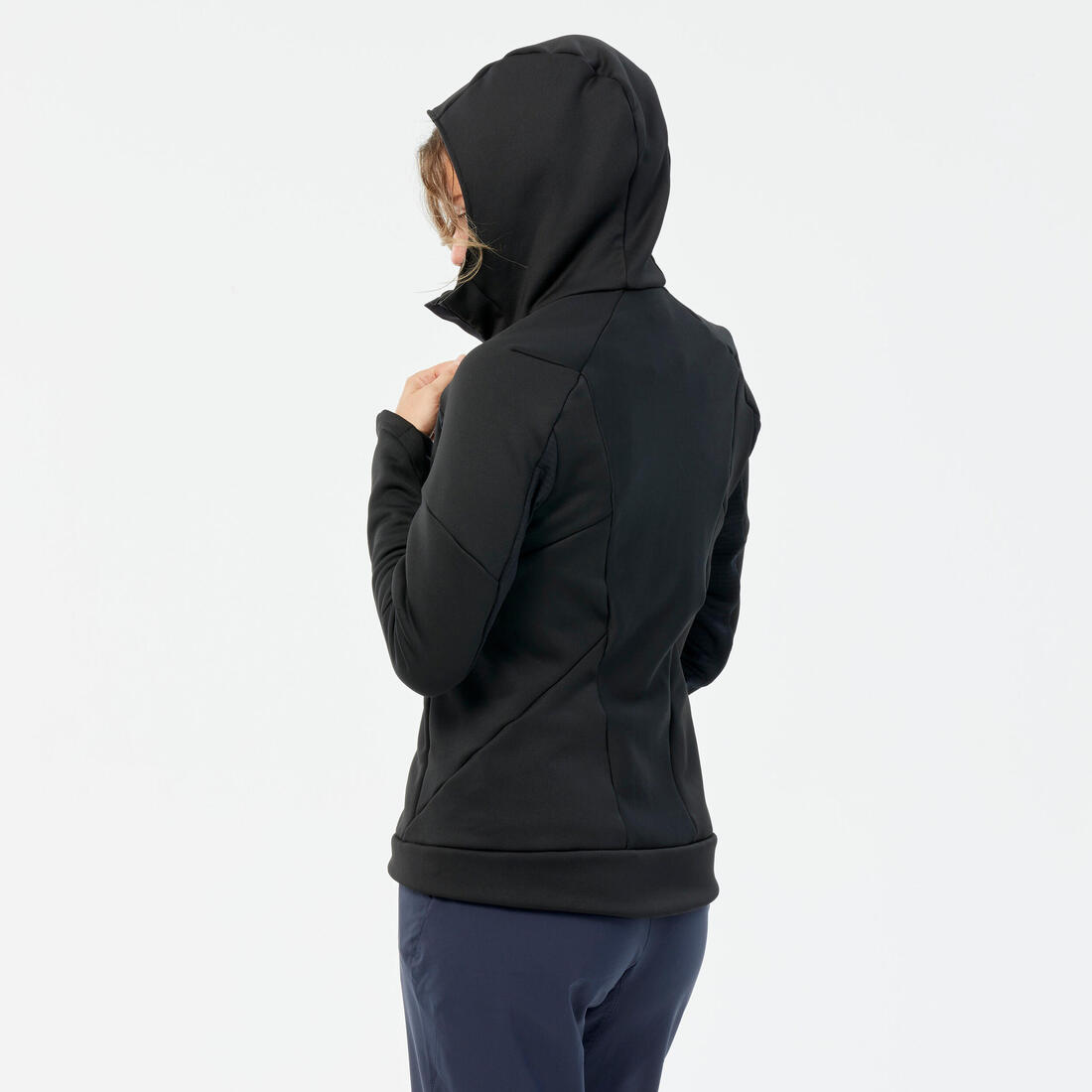 Veste polaire de randonnée - mh500 hood - femme