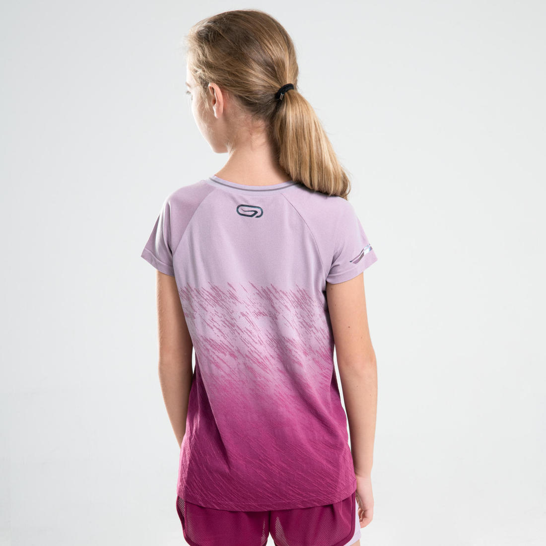 Tee-shirt manches courtes fille running et athlétisme KIPRUN care turquoise