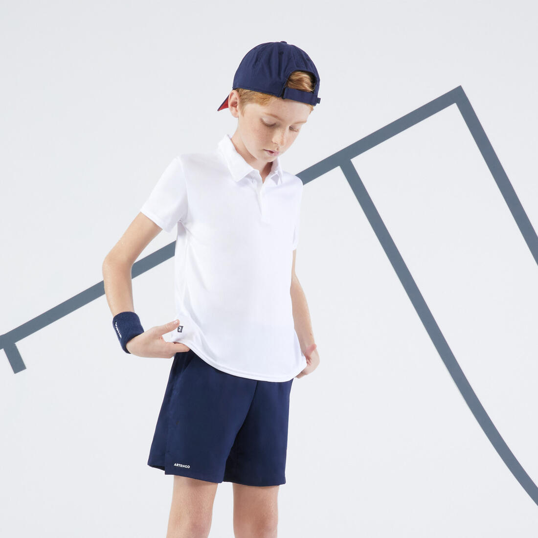 Short de tennis Junior -TSH dry marine