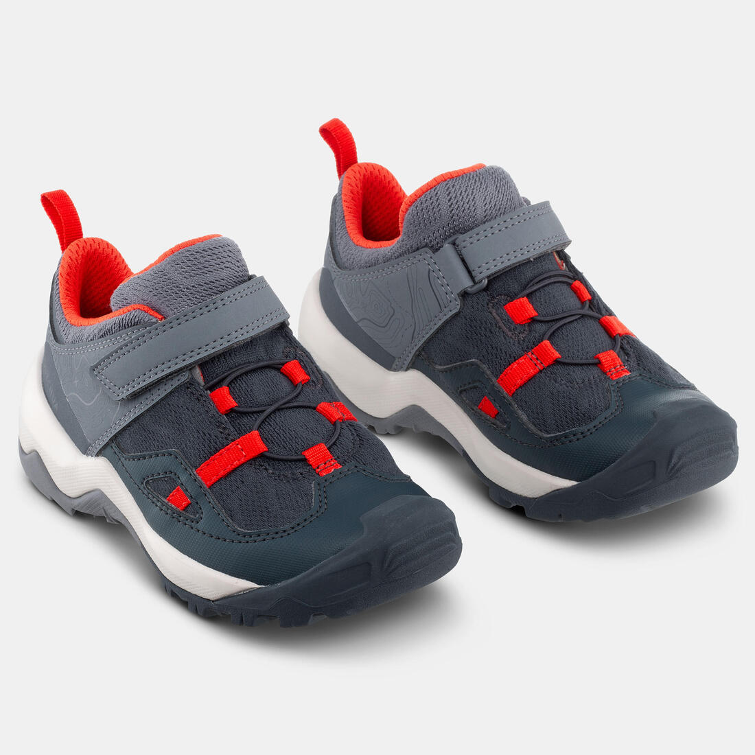 Chaussures de randonnée enfant à scratch Crossrock grise du 24 AU 34