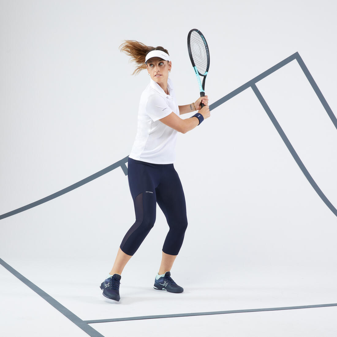 Polo tennis dry femme - Essentiel 100