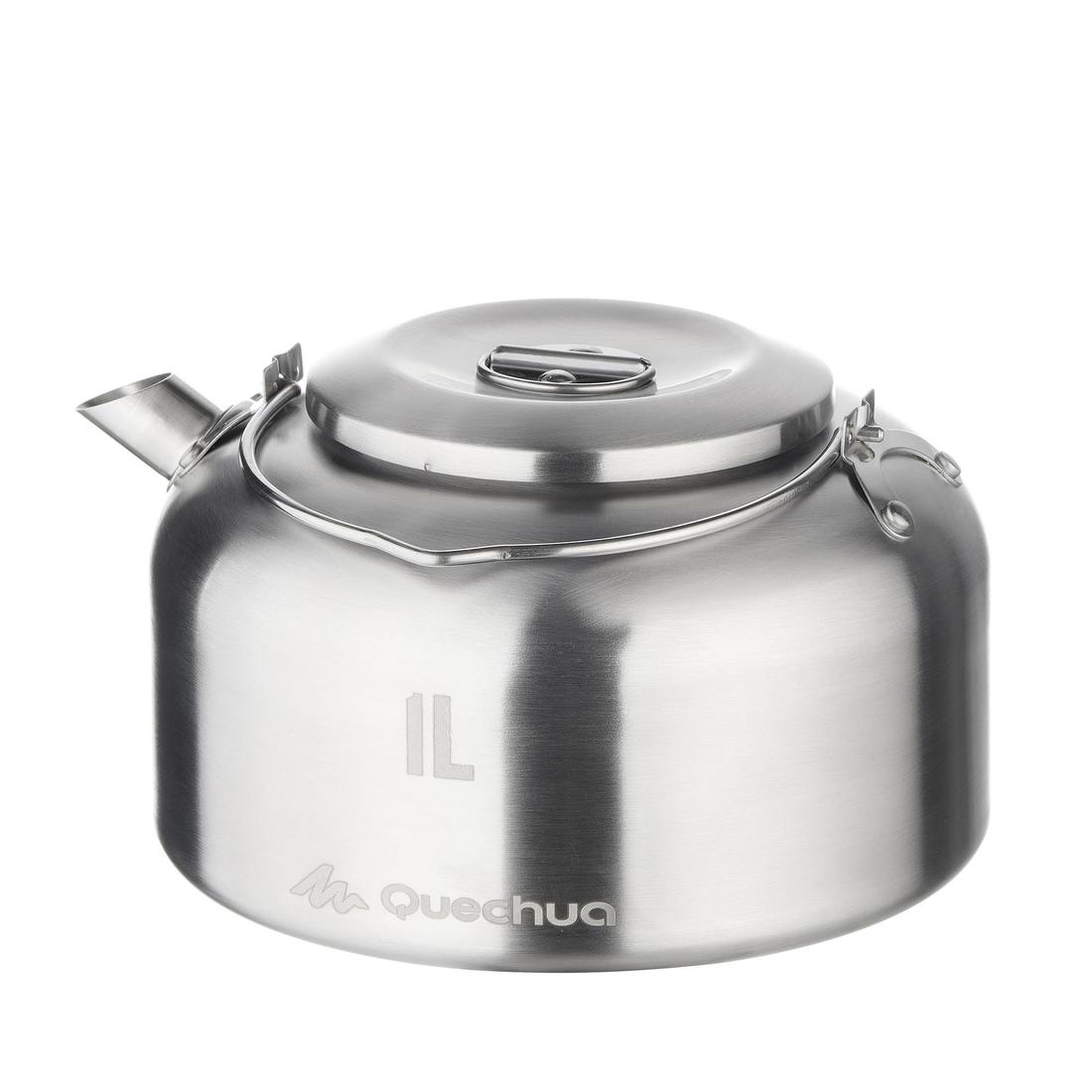 Bouilloire 500 acier inox 1 litre, pour le camping, le bivouac et la randonnée.