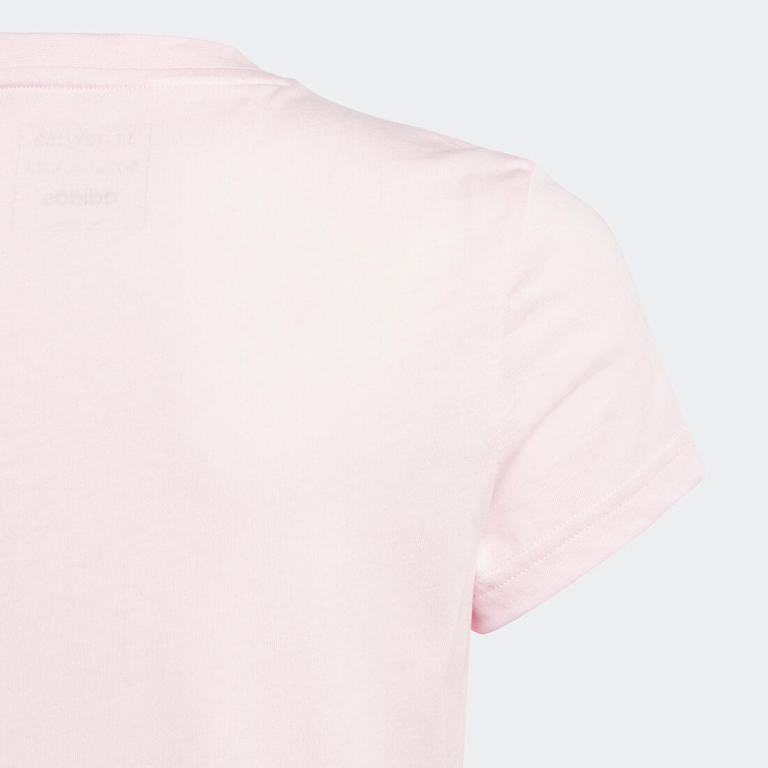 T-shirt adidas fille rose et blanc logo