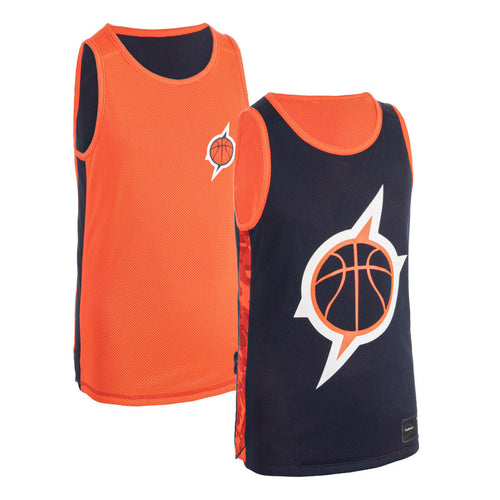 





MAILLOT SANS MANCHE DE BASKETBALL REVERSIBLE GARCON/FILLE ROUGE BLANC BALL T500R