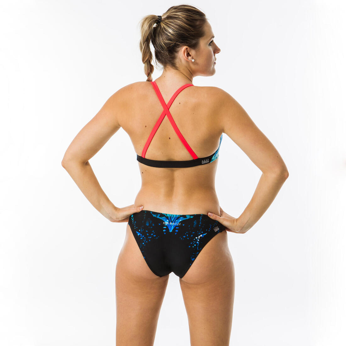 Bas de maillot de bain de natation femme Jana bleu et