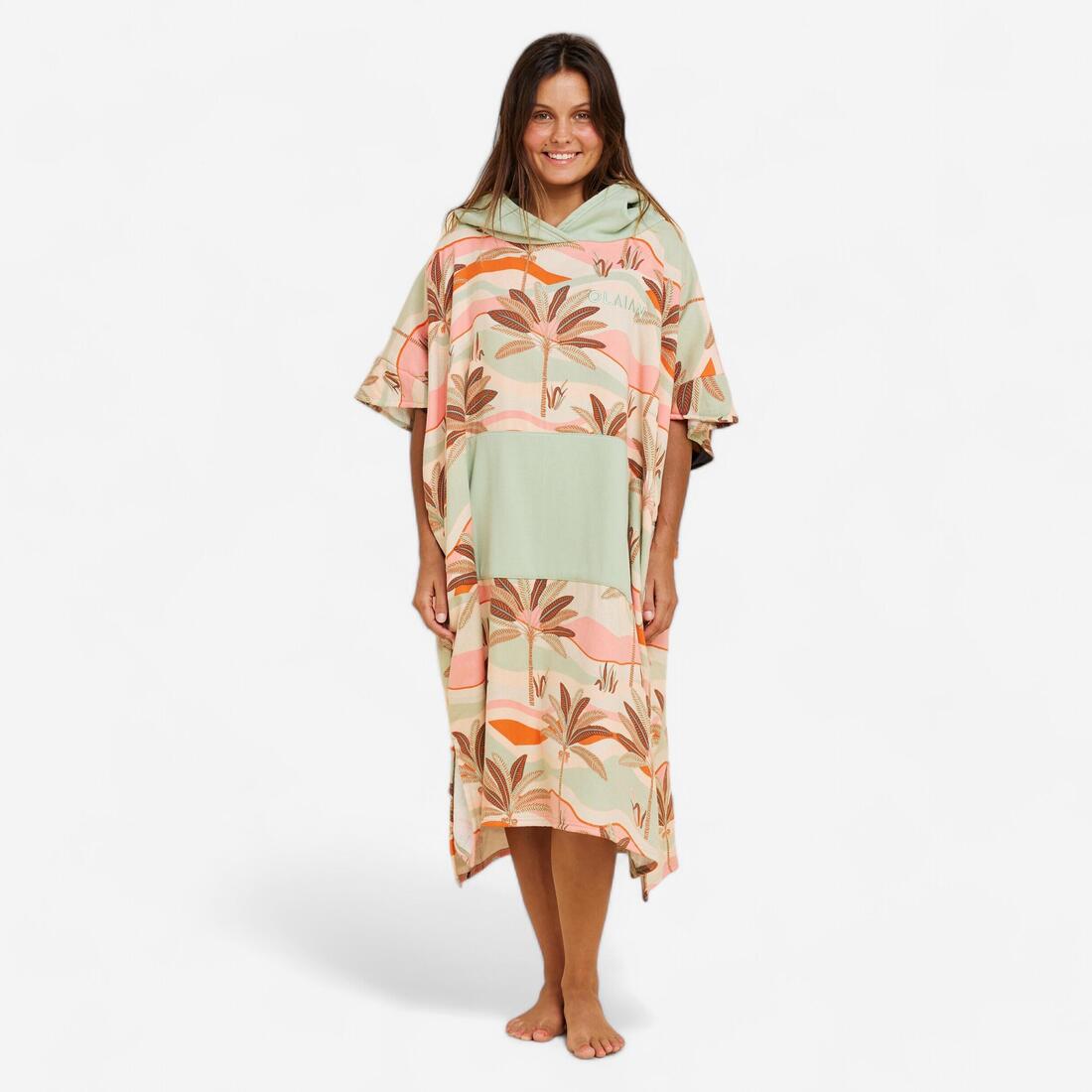 PONCHO SURF 500 ADULTE Print Flamingo