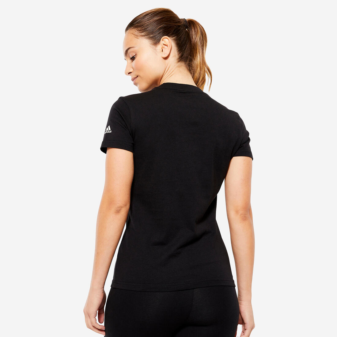 T-SHIRT DE FITNESS SOFT TRAINING ADIDAS FEMME NOIR